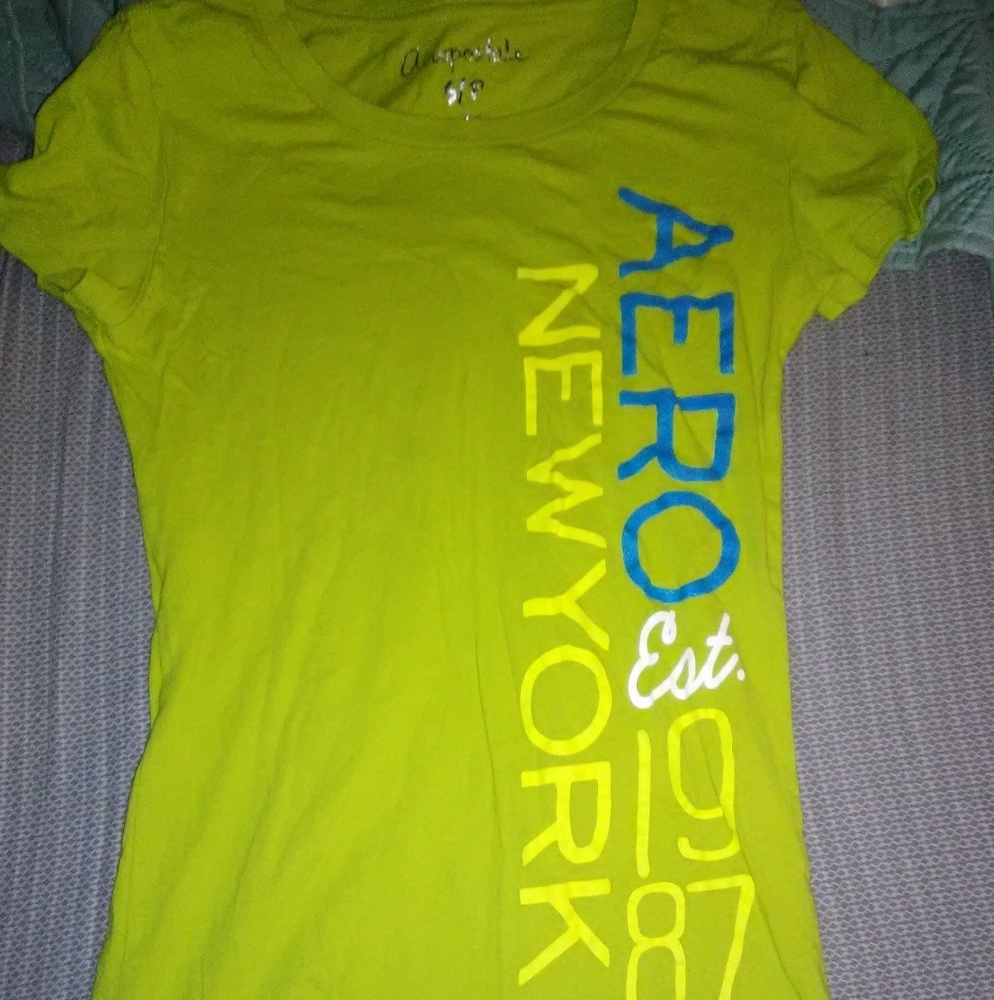 Cute neon green stretch fabric tee